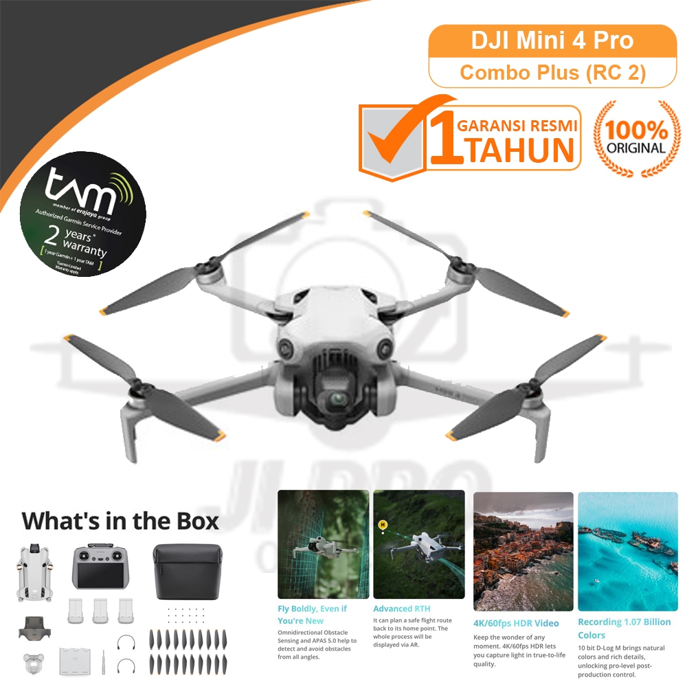 Jual DJI Mini 4 Pro Fly More Combo Plus with DJI RC 2 Remote Original ...