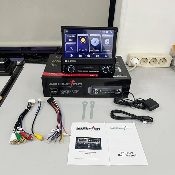 Head Unit Android Single DIN SKT-8189 Sliding InDash Skeleton