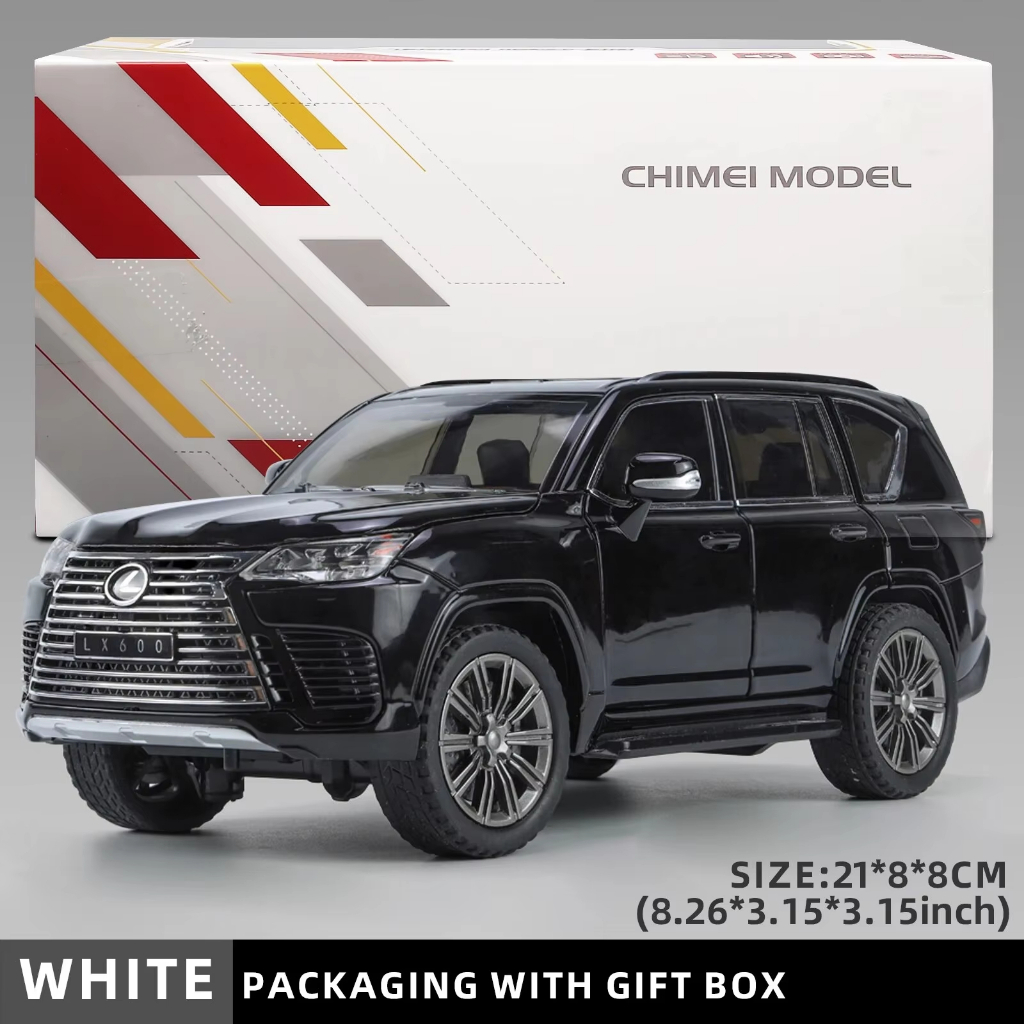 Jual 1:24 Lexus LX600 Off Road SUV Diecast Mobil Hitam koleksi mainan ...