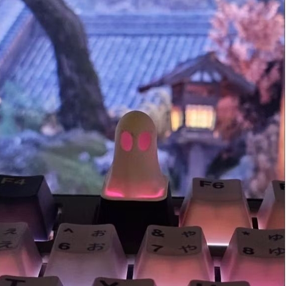 Jual Artisan Keycap Cute Ghost Tembus Pandang Keycaps Custom Model ...