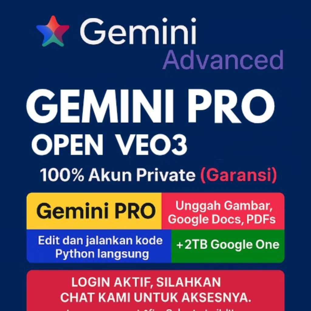 Jual Gemini Ai Pro 1 Tahun + 2TB GOne | Shopee Indonesia