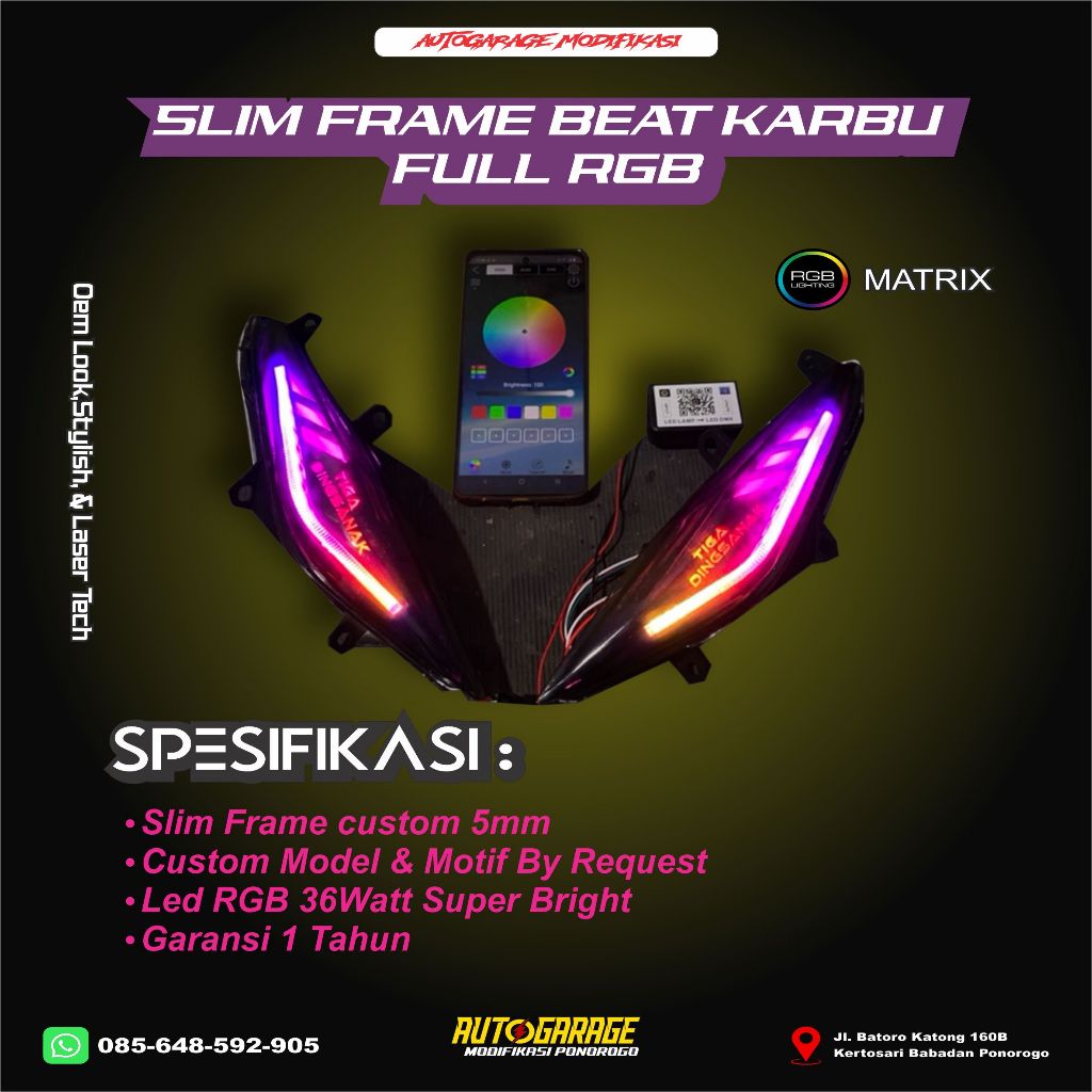 Jual Slim Frame Sein Beat Karbu Custom (Request) | Shopee Indonesia