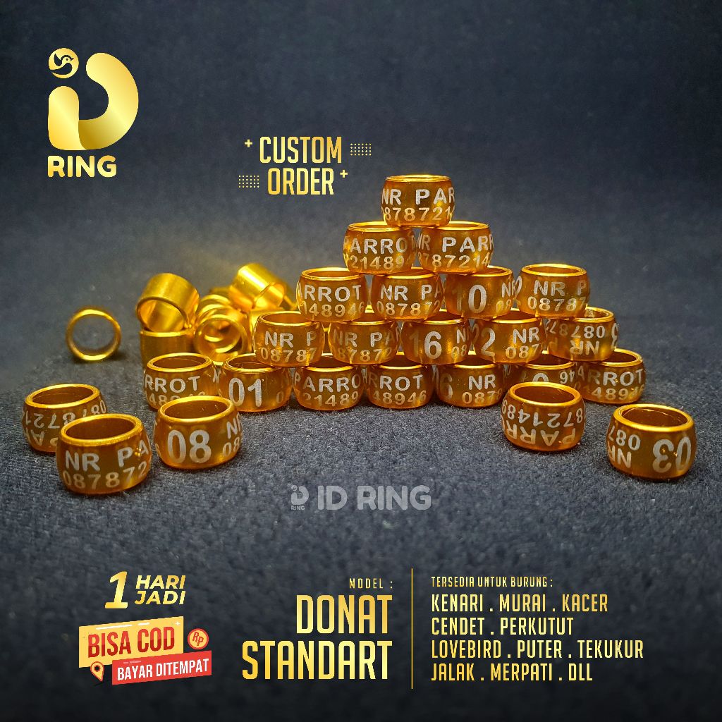 Jual ID Ring | Custom Ring DONAT Standar dgn Lapisan Pelindung | Burung ...