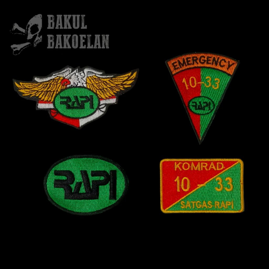 Jual Logo Bordir Rapi 1 set. ( WINGS RAPI,RAPI OVAL,KOMRAD RAPI ...
