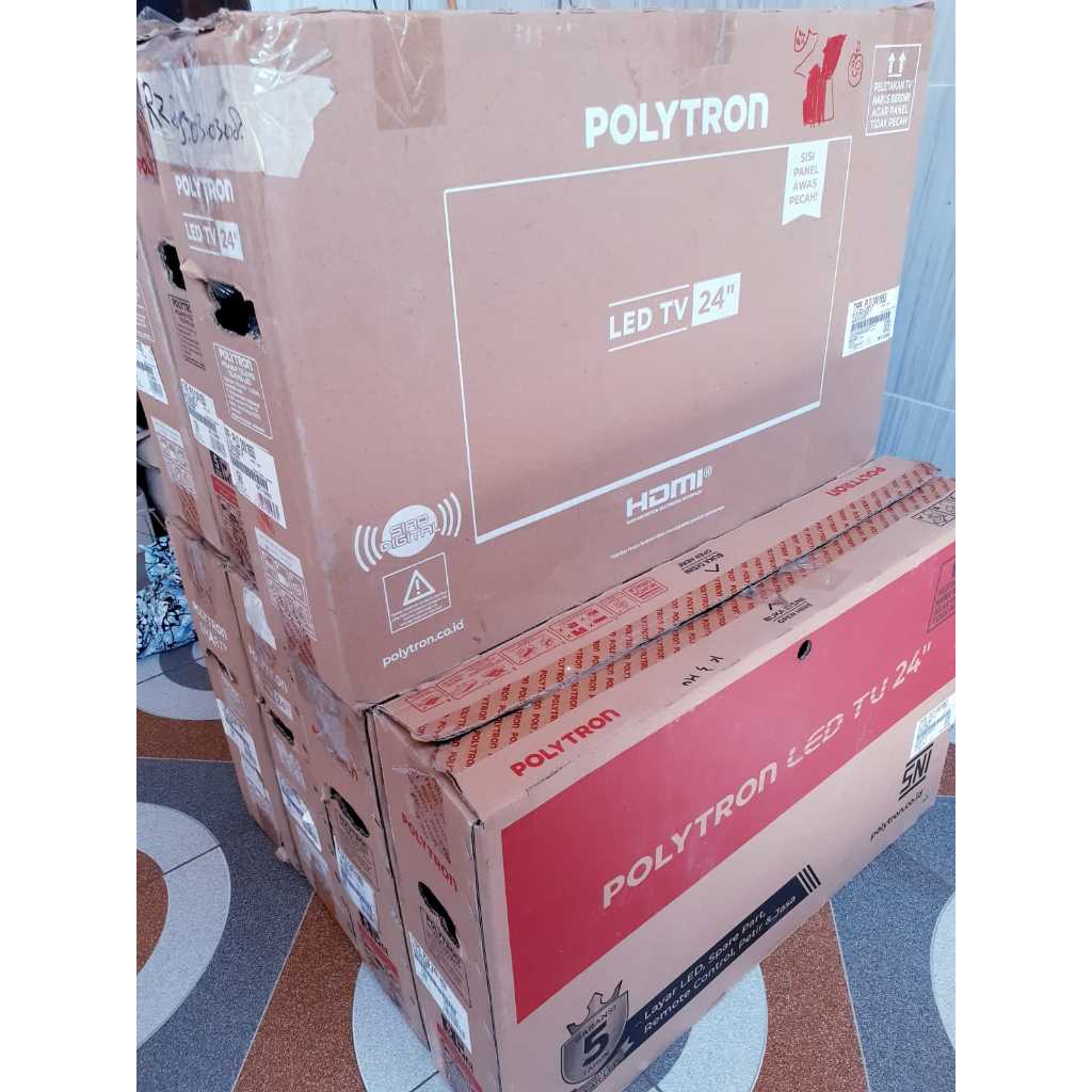 Jual TV LED POLYTRON 24IN DIGITAL TV DVB-T2 TANPA STB SIAP PAKAI