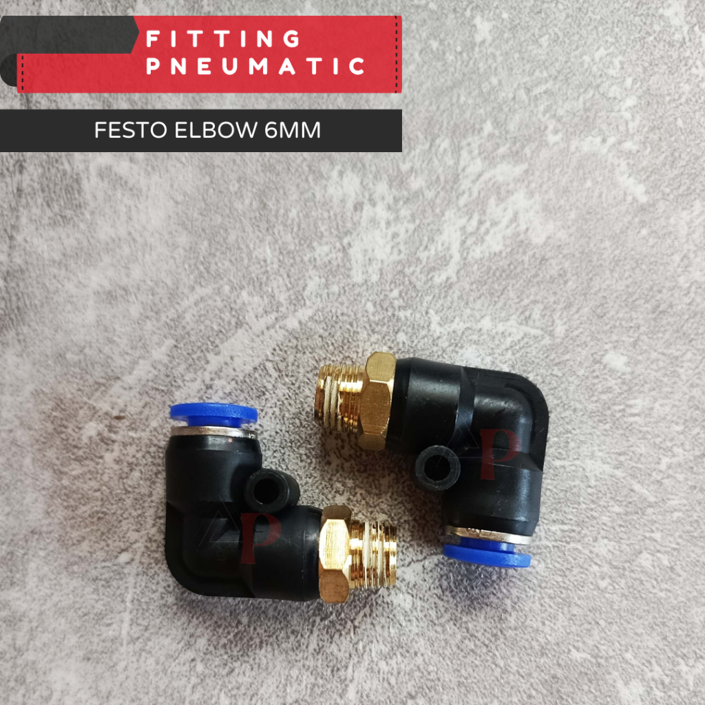 Jual FITTING PNEUMATIC ELBOW FESTO SELANG SLIP LOCK SLANG 6MM 10MM 12MM ...