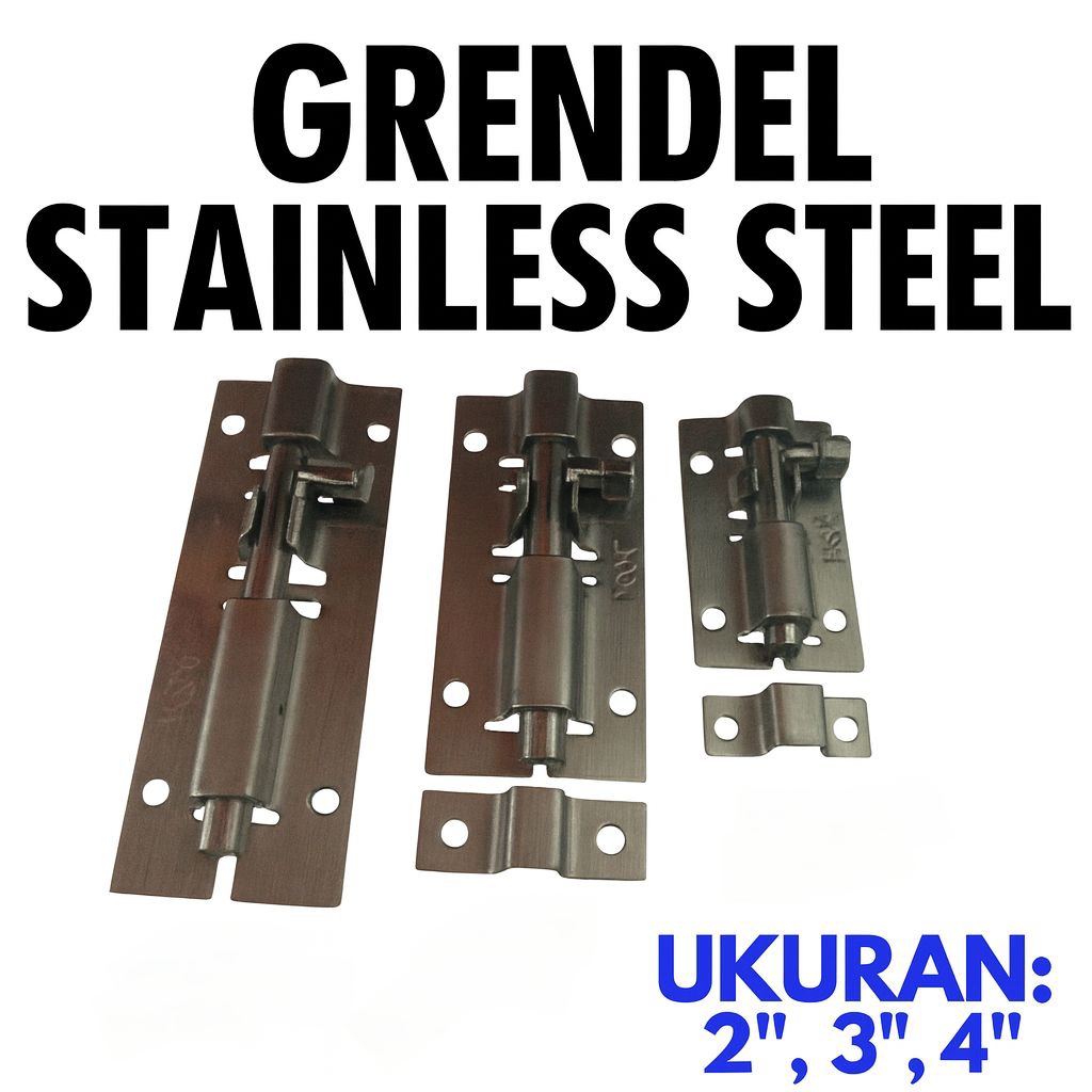 Jual Paket Grosir Minimal 24 Pcs Grendel Stainless Steel 2 Inch 3 Inch ...
