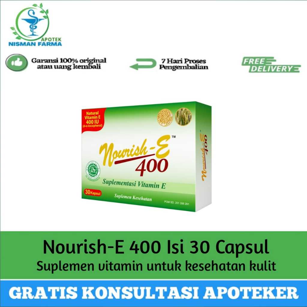 Jual Nourish-E 400 IU Suplemen Vitamin E 30 Kapsul I suplemen kesehatan ...