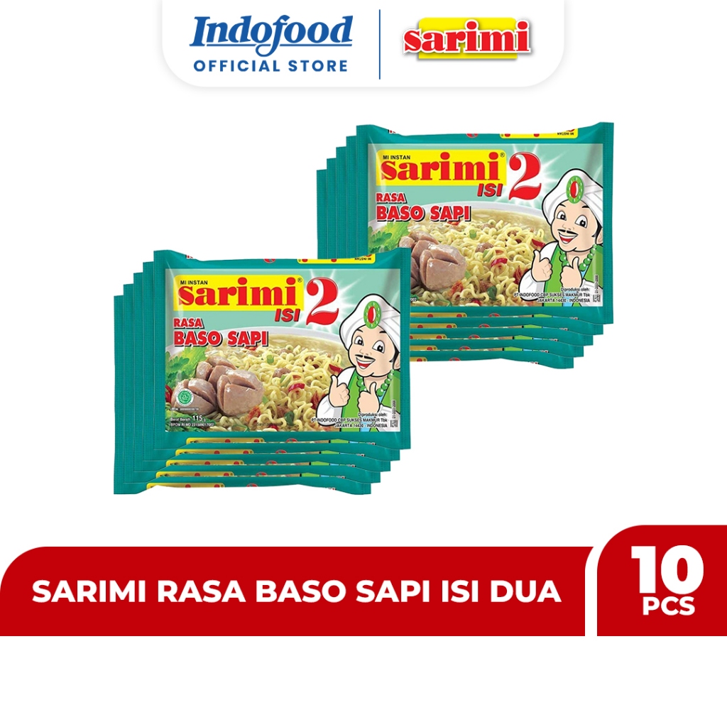 Jual 10 PCS - Sarimi Rasa Baso Sapi Dua 115 Gr | Shopee Indonesia