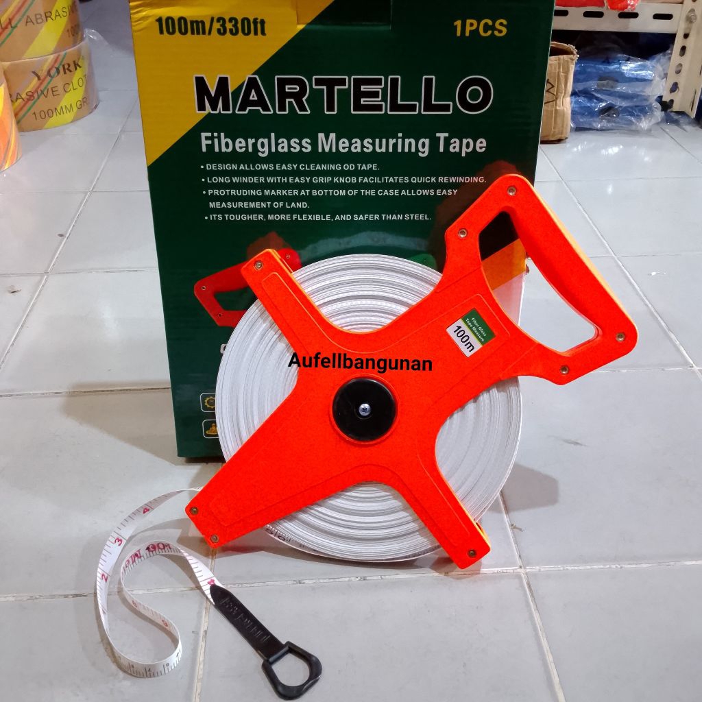 Jual Meteran Fiber 100 Meter / Meteran Tancap Tanah 100 M 100 Meter ...