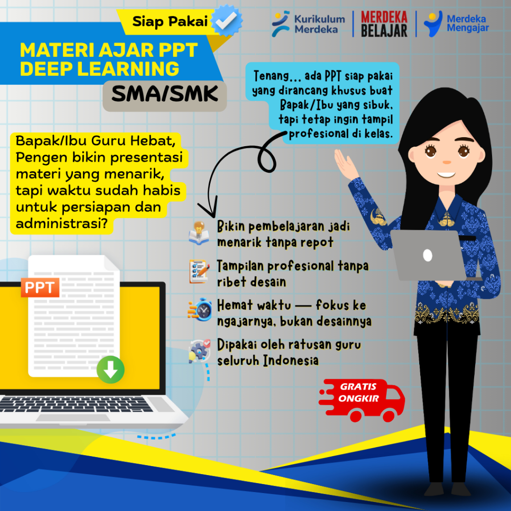 Jual [PPT_SMA] Materi Ajar PPT Deep Learning Lengkap Guru SMA/SMK ...