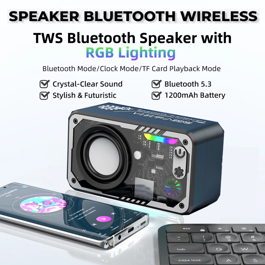 Jual Speaker Bluetooth Portable Dan Wireless Bass Mini Stereo Speaker ...
