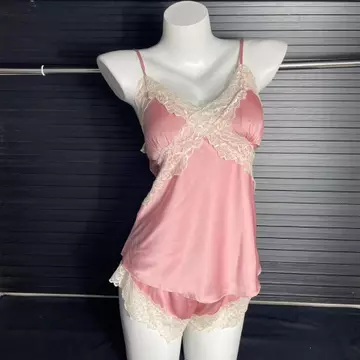 Sleepwear Satin Baju Tidur Wanita Dewasa Sexy Pajamas Satin Baju Tidur Setelan Wanita 363