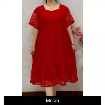 Dress Brukat Lace Kecil Jumbo Adem Ld 94 120 Cm