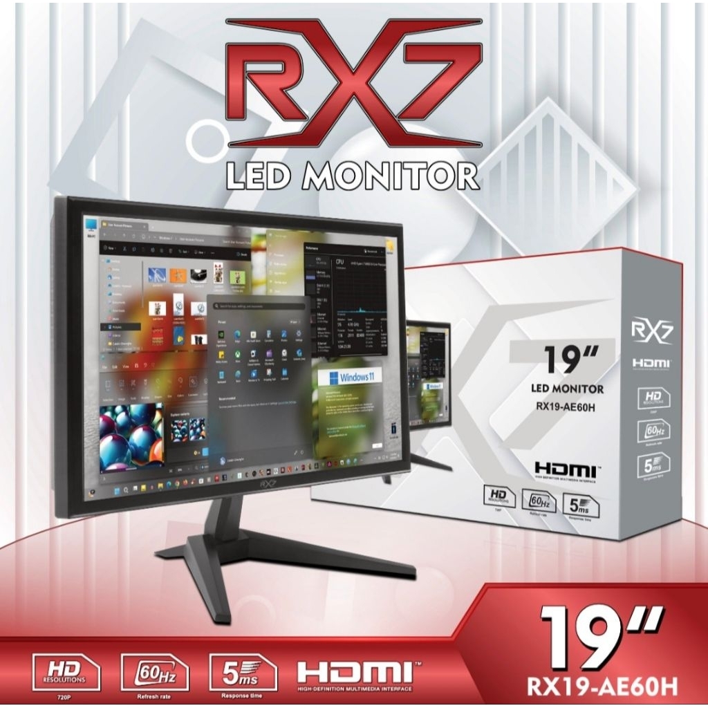 Jual Monitor RX7 19 Inch ( VGA + HDMI ) | Shopee Indonesia