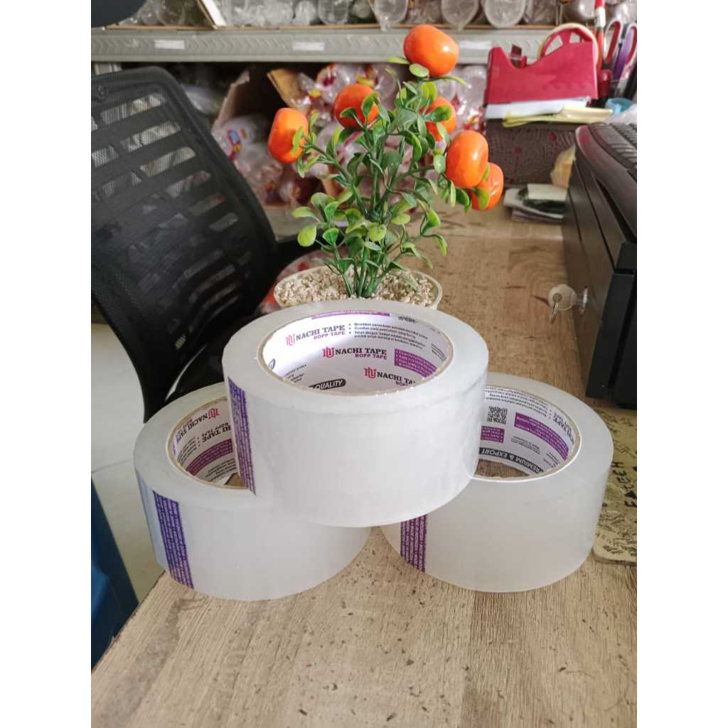 Jual Lakban Nachi Isolasi Bening 48 MM x 100 Yard Original 2 Inch x 100