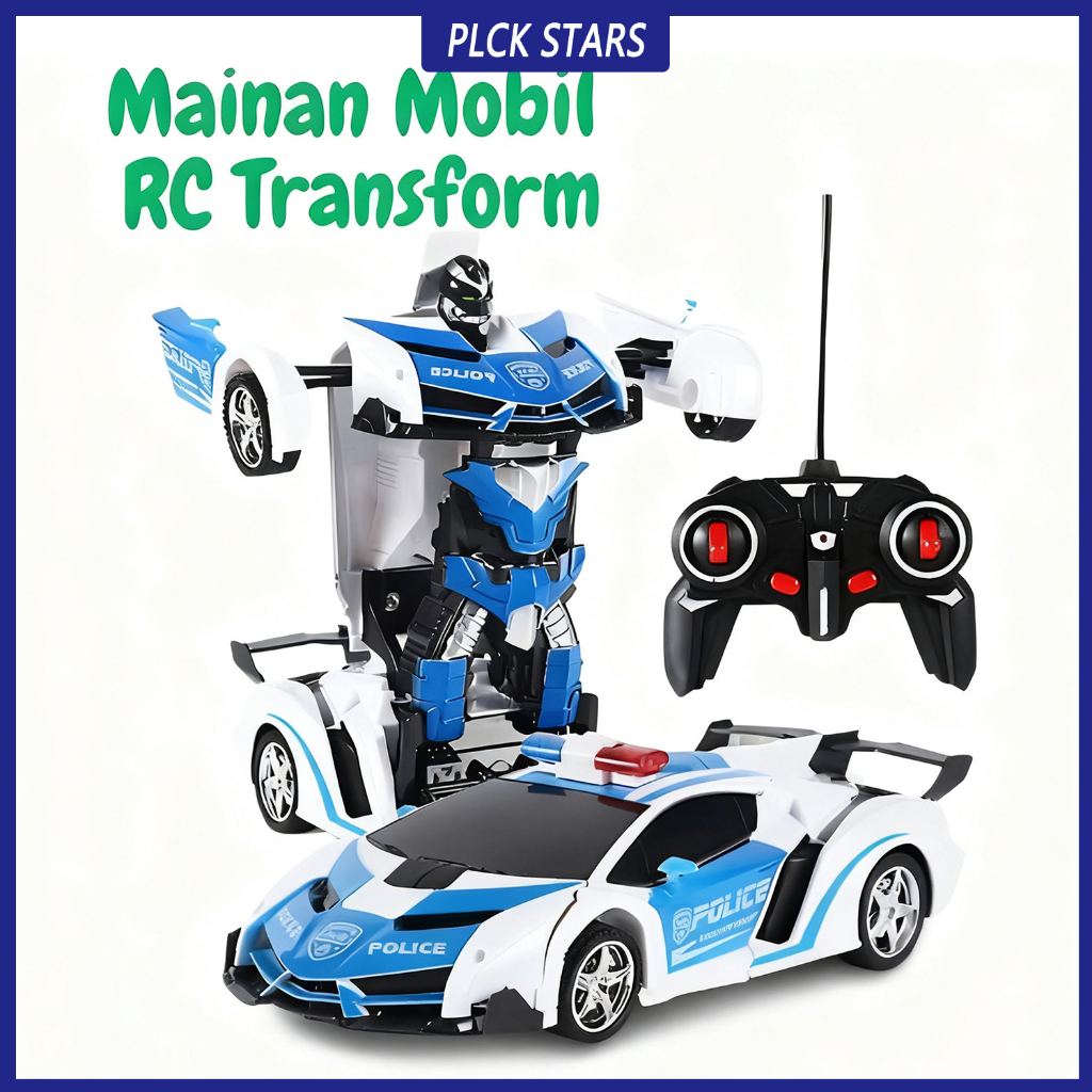 Jual PICK STARS RC mobil polisi jadi robot remote control mainan Mobil ...