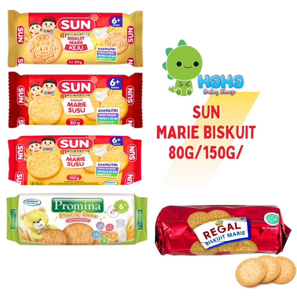 Jual PROMINA / SUN MARIE BISKUIT / REGAL 80G/150G MARIE KEJU/SUSU ...
