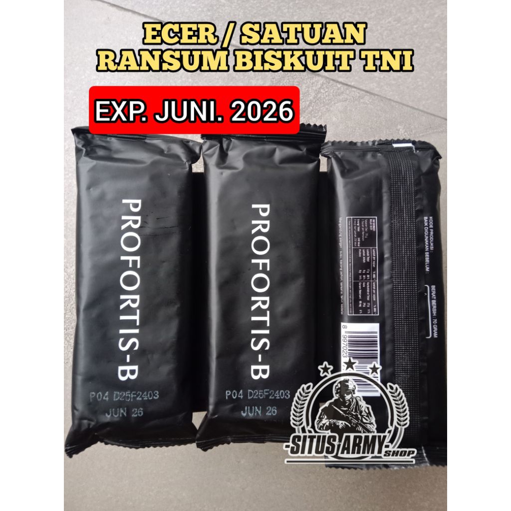 Jual RANSUM BISCUIT TNI. ECER 1 PCS BISKUIT TNI. FITBAR TNI BISKUIT ...