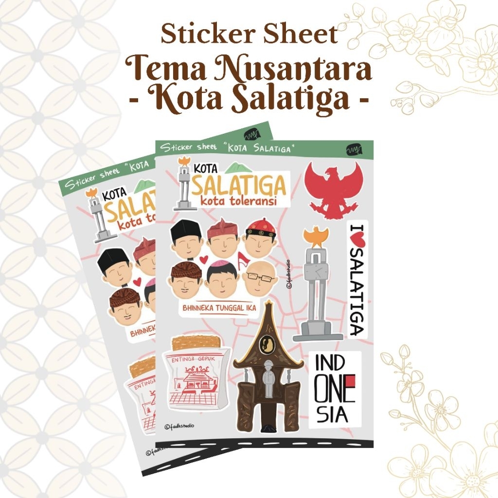 Jual Sticker Sheet Kota Salatiga Tema Nusantara / Sticker Daerah ...