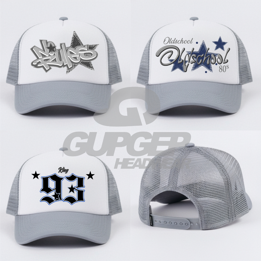 Jual Topi Trucker Pria Wanita Oldschool 80s No Rules King 93 Keren ...