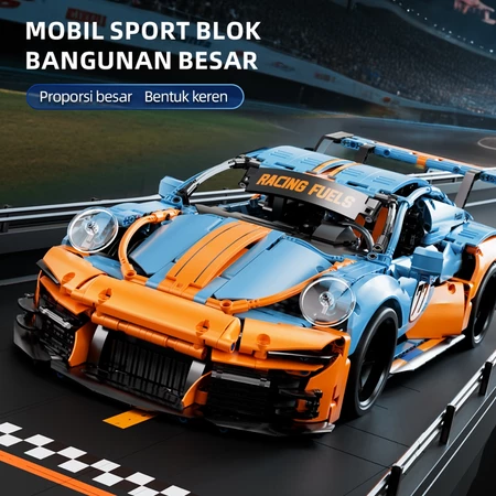 TOYLINX 1:10 Mainan Edukasi Blok Mobil Balap Rakit Sendiri – Model Mobil Balap Mainan Mobil Remote