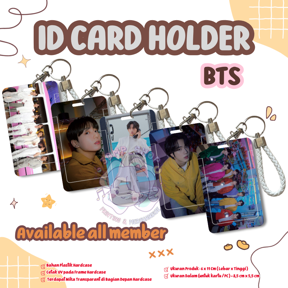 Jual ID CARD HOLDER UV PRINT TEMPAT KARTU BTS Photocard Cahol