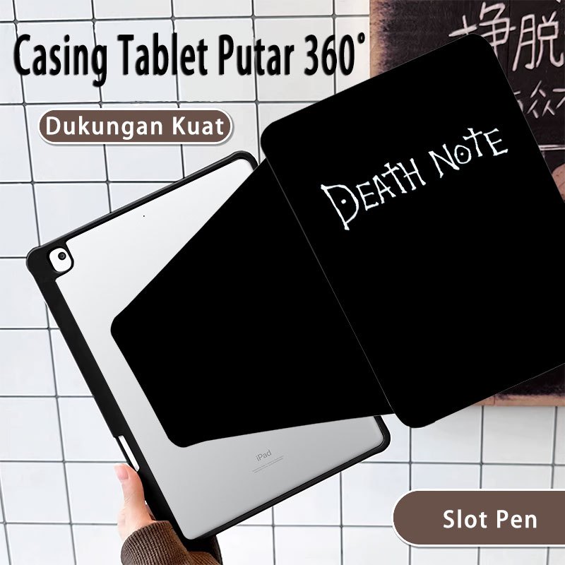 Jual Kulit Tablet Death Note Edisi 2025 Case Desain Lipat 3 Putar 360 ...