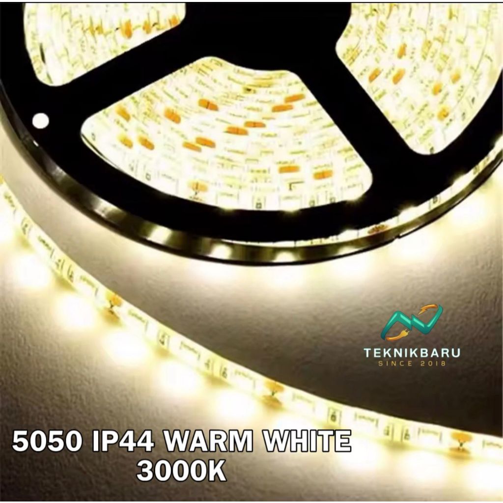 Jual Lampu LED Strip 5050 IP44 12V 5 Meter – Warm White Kuning 3000K ...