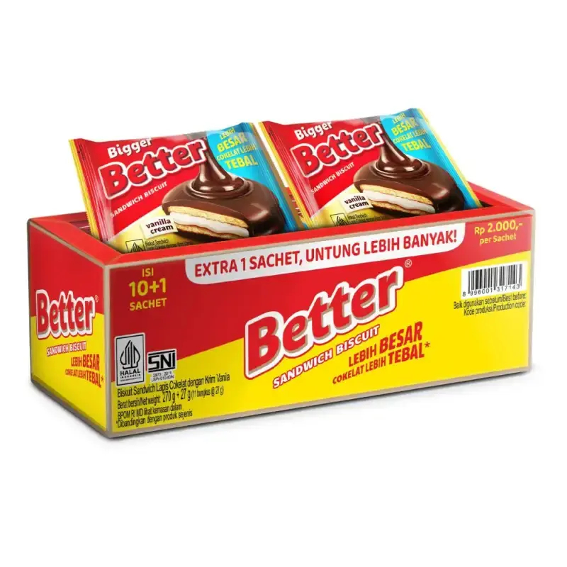 Jual Better Sandwich Bigger Biskuit All rasa [10 pcs/ Pack] | Shopee ...