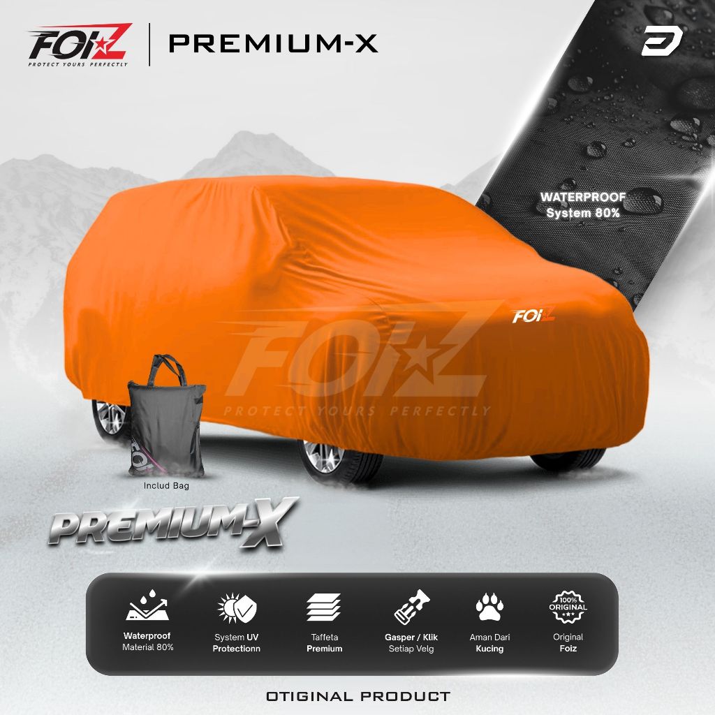 DOF FOIZ Cover Mobil Outdoor Premium Satu Warna Avanza / Xenia / Ertiga Lama / Rocky / Raize / Calya / Sigra /  Cover Sarung Krodong Mobil Waterproof Premium Outdoor Indoor Satu Warna / Polos