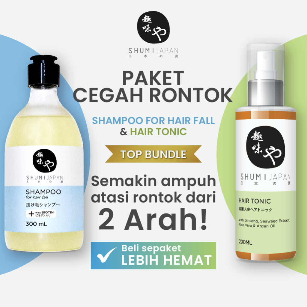 [BPOM] PAKET CEGAH RONTOK! SHUMI Japan Hair Tonic + Shampoo for Hair Fall / Treatment / Haircare