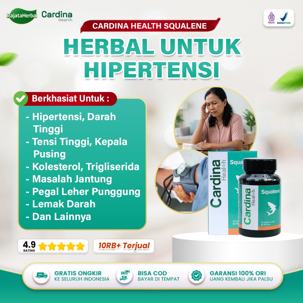 Obat Hipertensi Obat Darah Tinggi Penurun Darah Tinggi Obat Tekanan Darah Tinggi Sakit Kepala Cardina Health Squalene