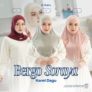 SHAFEEN - Bergo Instan Soraya Karet Dagu S/M/L Kaos Rayon Airflow