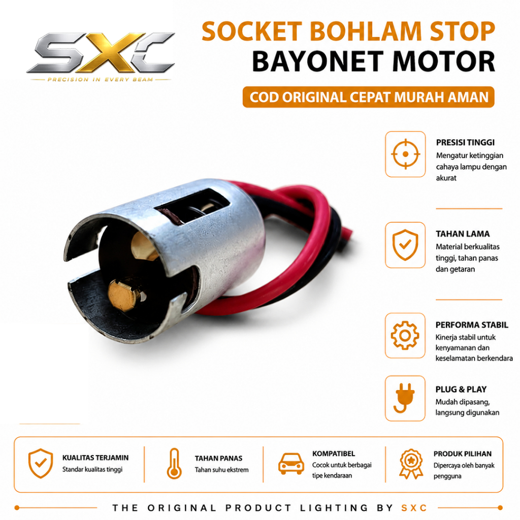 Jual ORIGINAL SOCKET LAMPU REM MOTOR FITTING LAMPU REM SOCKET BOHLAM ...