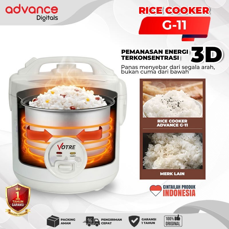 Jual Advance G-11 Rice Cooker 1.8 Liter Magic Com Penanak Nasi Tutup ...