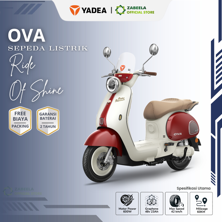Sepeda Listrik YADEA OVA - Graphene Battery