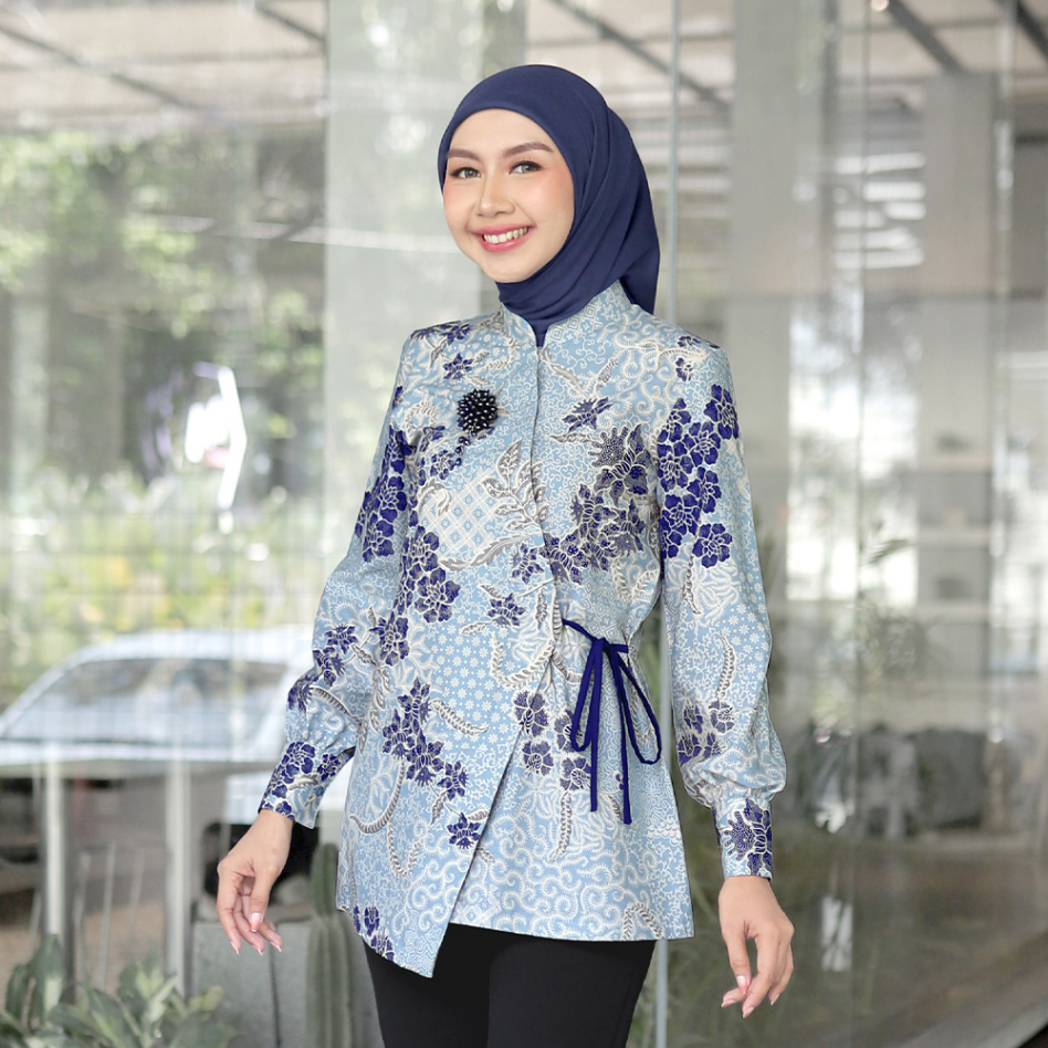 Jual SALIWA Blouse Batik Wanita Modern Batik Kerja Kantor Wanita ...