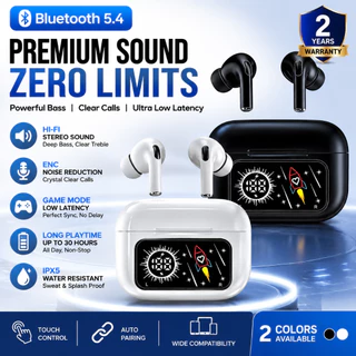 LIANGWE LENTIVEN TWS Earphone Headset Bluetooth V5.4 Smart Screen Active Noise Reduction ANC/ENC A99