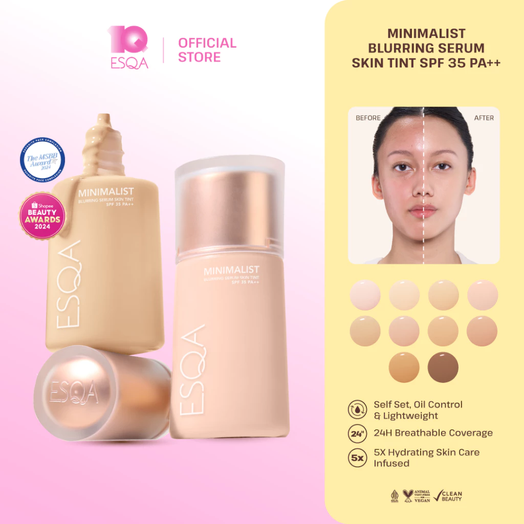 Pratinjau ESQA Minimalist Blurring Serum Skin Tint SPF 35 PA++
