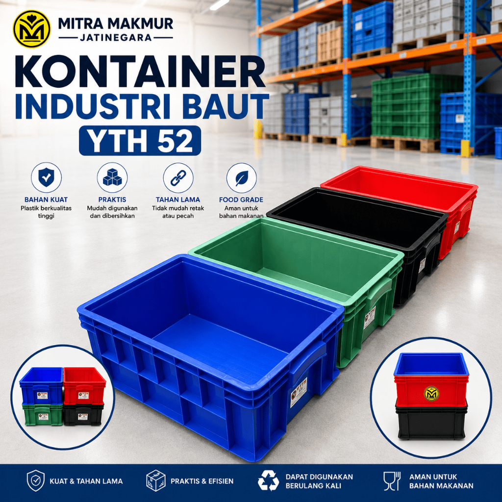 Jual KONTAINER BOX YTH 52 KERANJANG INDUSTRI BOX BAUT SPARE PART ...