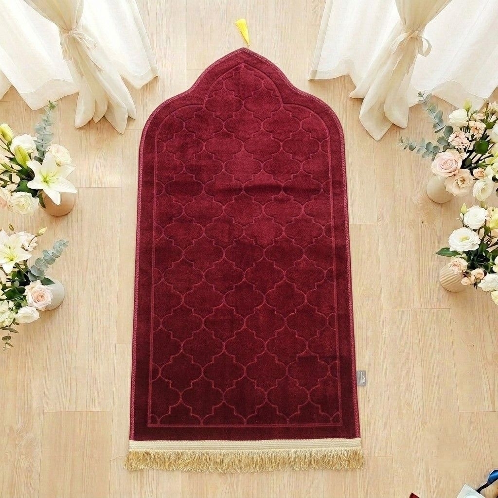 Sajadah Kubah Polos Premium Jumbo Turki Tebal Anti Slip Banyak Warna Bisa untuk  Kado Pernikahan Seserahan Hantaran Ramadhan Lebaran THR Gift Box by hazeera