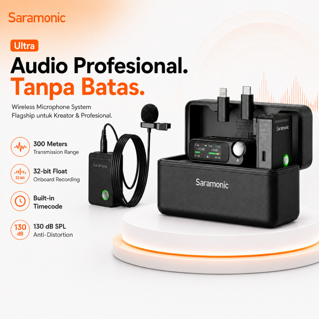 Jual Saramonic Ultra Ultimate 2-Channel Wireless Clip On