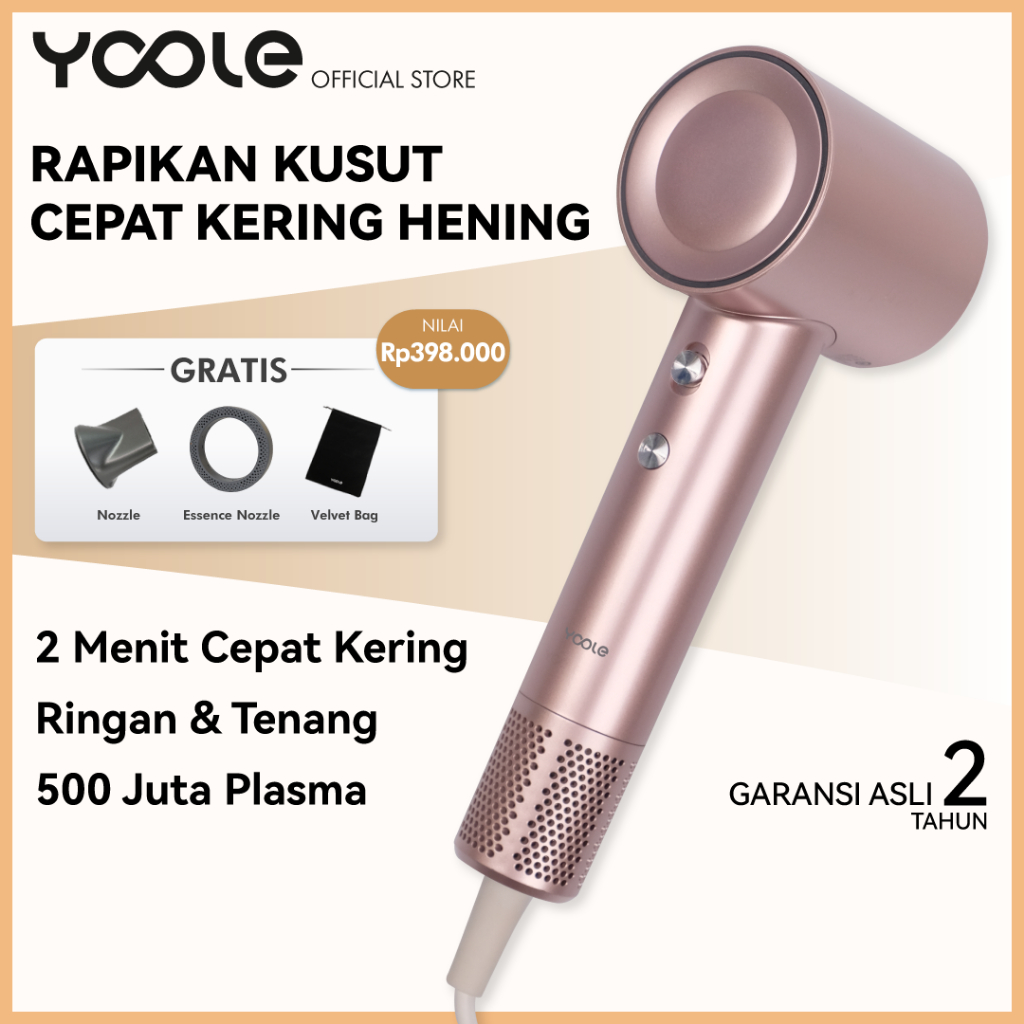 [YOOLE] High Speed HairDryer/Cepat kering/Kontrol suhu cerdas/Perawatan kulit kepala/Low noise