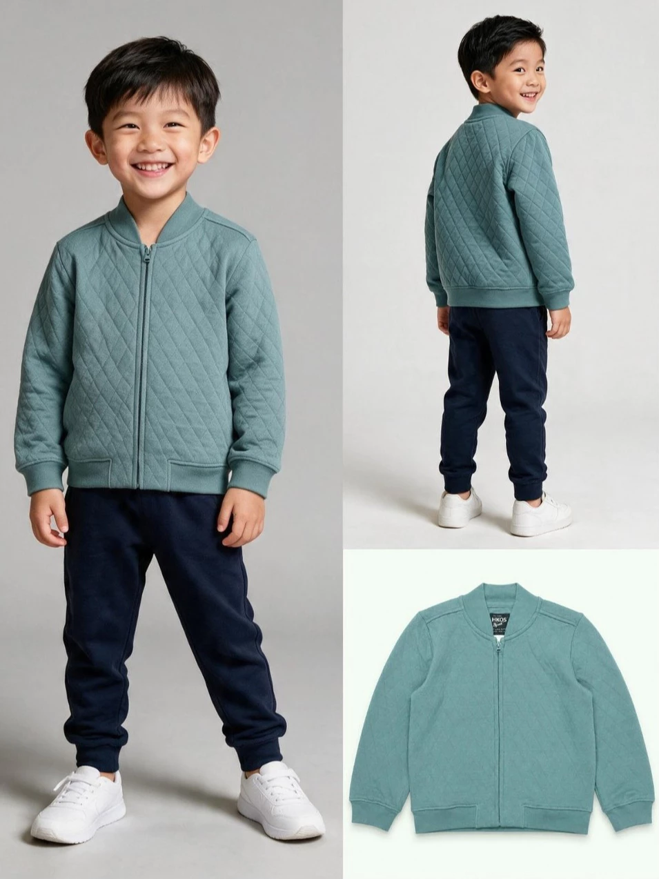 Jaket Anak Full Zipper OSK Diamond Pattern Bomber Jacket - 2835