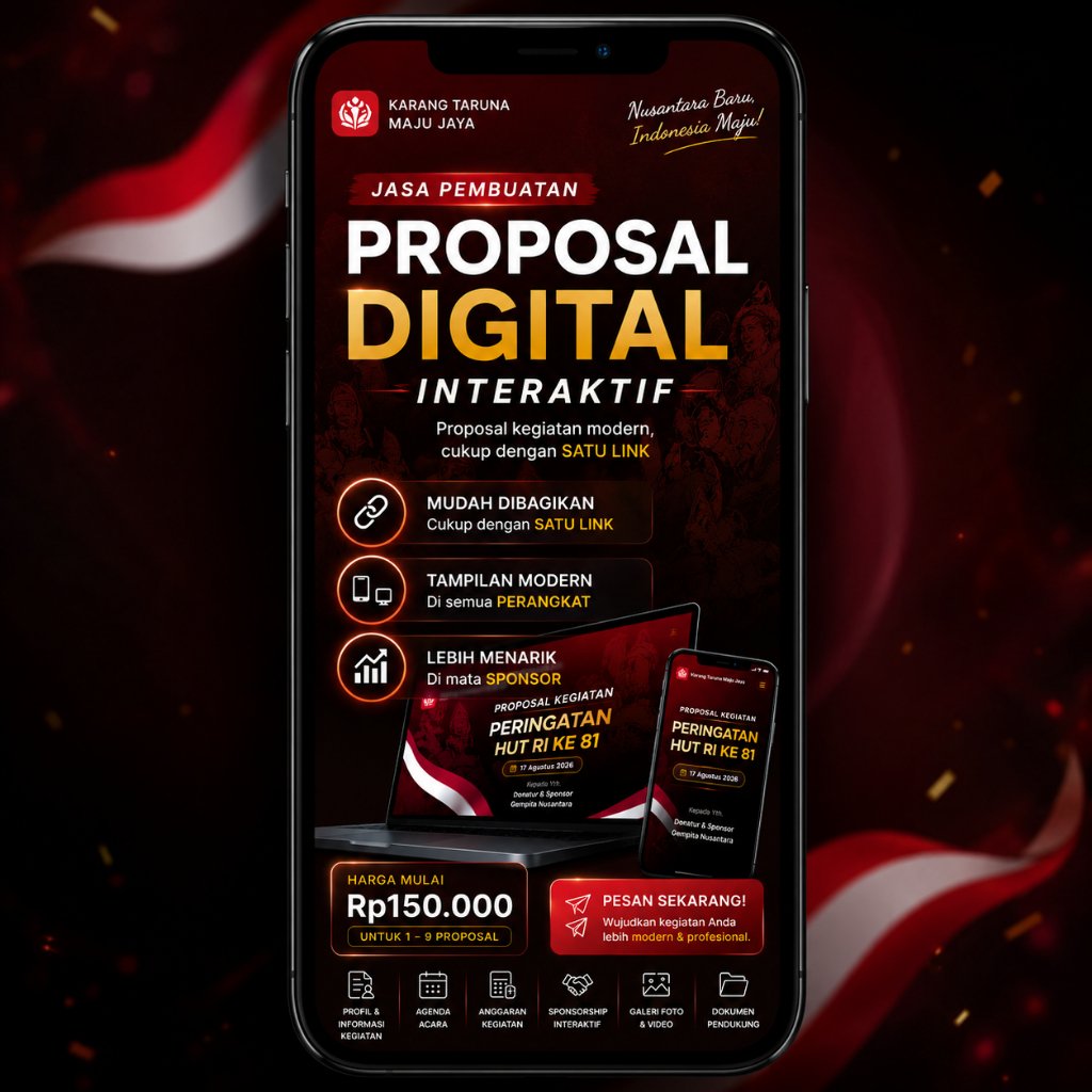 Proposal Digital Interaktif Premium | Website Proposal Sponsorship Online | Cukup Share Link