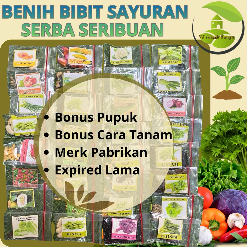 Aneka Benih Sayuran Seribuan Rumahan Benih Bibit Sayur seribu