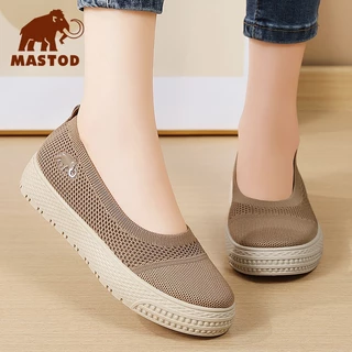 MASTOD Sepatu Olahraga Wanita Berkualitas Tinggi Sepatu Kasual Slip-On Platform Wanita Fashion Sneakers Casual Shoes Cewek Sport Running