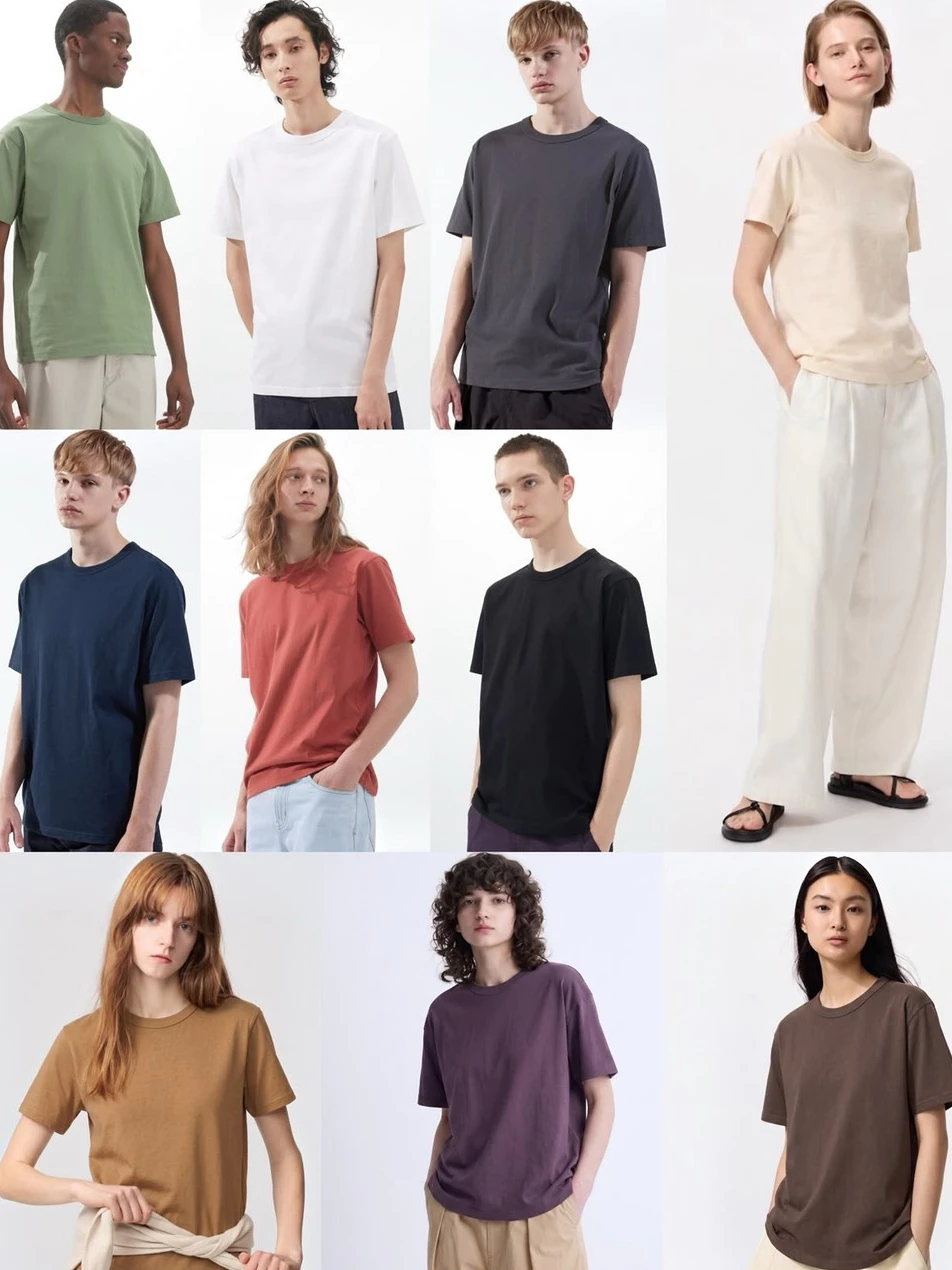 Kaos Lengan Pendek Cewe Cowo UNQ Crew Neck Short Sleeve Unisex T-Shirt - 2689