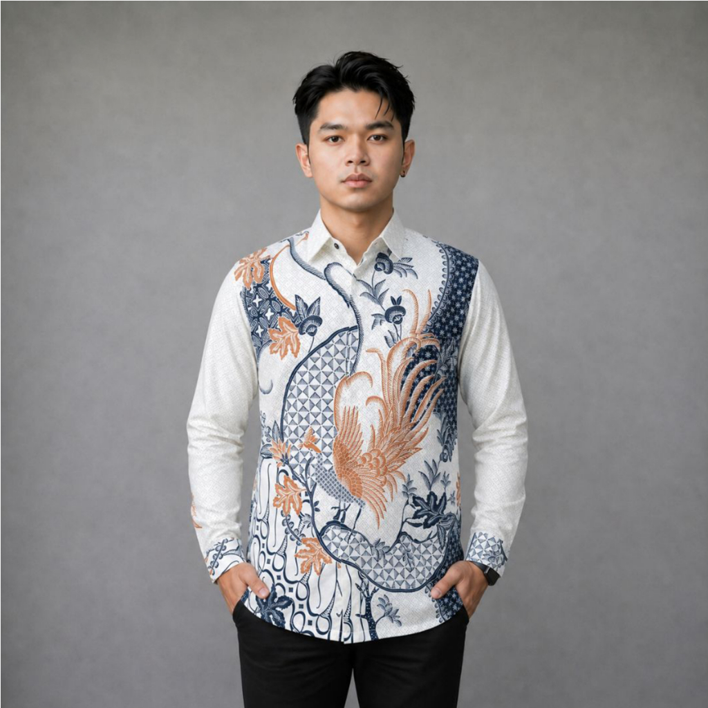 Batik Tyaga 1377 - Kemeja Batik Pria Baju Lengan Panjang Slimfit Lapis Furing 1377 Bahan Katun Premium Elegan Motif Formal Original Kantor Kondangan Trend 2026 Asli Solo